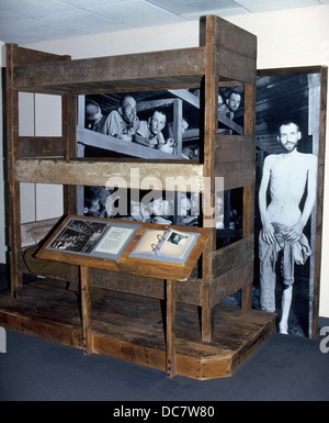 This horrific display is in the Museum of Tolerance where Holocaust memorials are part of the Simon Wiesenthal Center in Los Angeles, California, USA. Stock Photo
