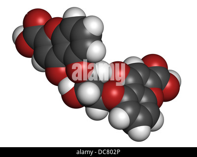 Cromoglicic acid (cromolyn, cromoglycate) asthma and allergy drug, chemical structure. Stock Photo