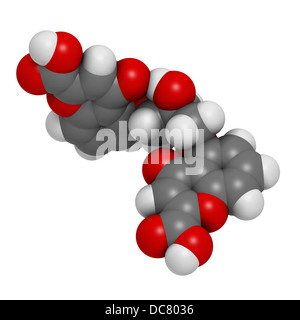 Cromoglicic acid (cromolyn, cromoglycate) asthma and allergy drug, chemical structure. Stock Photo