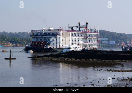 Luxury Goa Night Party Ships in Panaji at north goa backwaters goa India asia Stock Photo