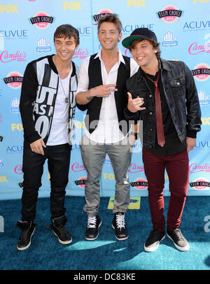 Universal City, California, USA. 11th Aug, 2013. emblem3 arrives for the 2013 Teen Choice Awards at the Gibson Ampitheater. Credit:  Lisa O'Connor/ZUMAPRESS.com/Alamy Live News Stock Photo