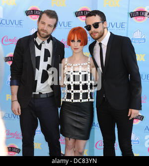 Universal City, California, USA. 11th Aug, 2013. Paramore arrives for the 2013 Teen Choice Awards at the Gibson Ampitheater. Credit:  Lisa O'Connor/ZUMAPRESS.com/Alamy Live News Stock Photo