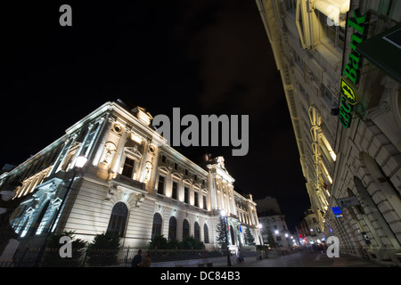 CEC Bank Agency and The National Bank of Romania Stock Photo