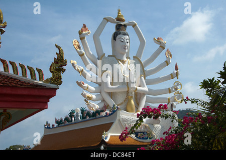 Big Buddha with eighteen arms - 18 - at Wat Plai Laem Ko Samui Stock Photo