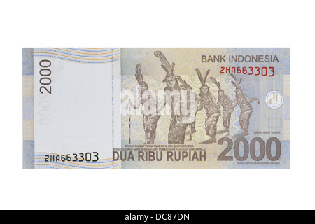 Indonesian two thousand rupiah note on a white background Stock Photo ...