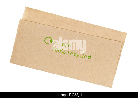 recycled paper napkin Stock Photo