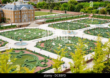 Het Loo palace, Apeldoorn, Gelderland, at Madurodam Interactive Miniature Park, Netherlands Stock Photo