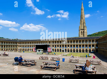 Halifax West Yorkshire, town centre map and destination signs Stock ...