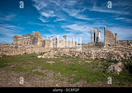 Archeological Site, Roman Ruins, Volubilis. Morocco Stock Photo