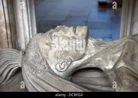 Tomb of John Fitzalan at Fitzalan Chapel in Arundel Castle in West Sussex - UK Stock Photo