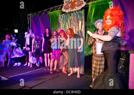 Miss Alternative Snowdrop Competition, The Snowdrop Public House, Lewes, Sussex, England Stock Photo