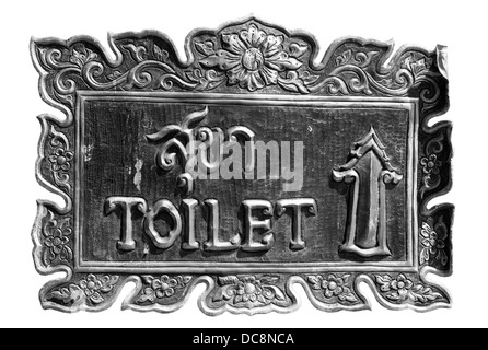 stylized sign 'toilet', the silver coinage Stock Photo