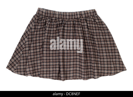 plaid skirt isolated on white background Stock Photo