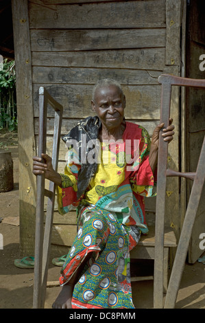 Republic of Congo, March 2011: Douakani village. Stock Photo