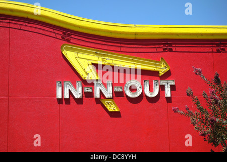 In and Out Burger Sign, Santa Clara, California, USA Stock Photo