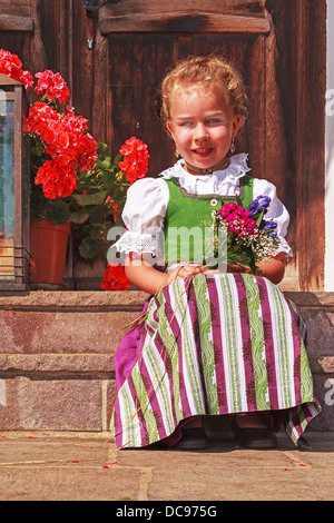 Beautiful little girl in a dirndl Stock Photo