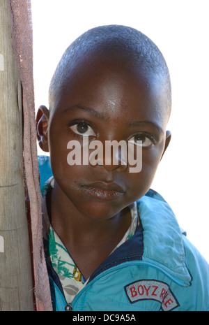 African boy, approx nine years Stock Photo
