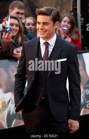 Actor Zac Efron Attends 'the Lucky One' European Film Premiere At The 