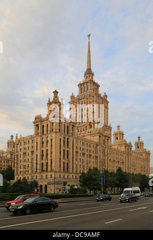 Hotel Radisson Royal Moscow, former Ukraina Hotel, on Kutuzovsky Prospekt Stock Photo