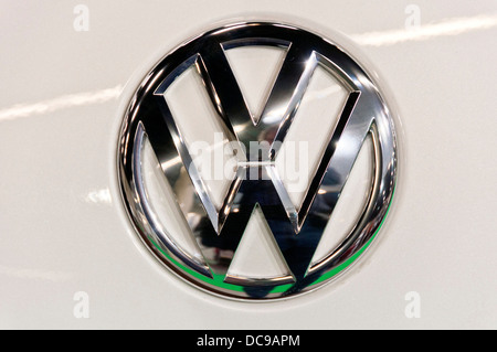 VW Volkswagen logo on a car Stock Photo