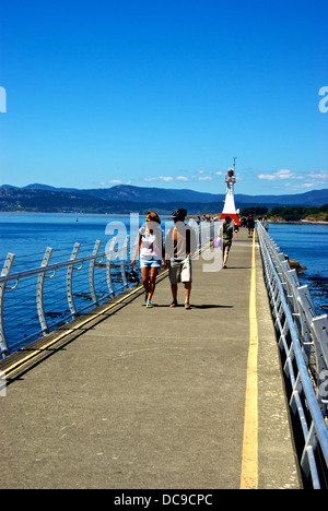 Walkers light beacon end Ogden Point protective breakwater walkway new ...