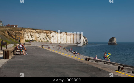 Beach at Freshwater Bay, Isle of Wight, Hampshire, England Stock Photo