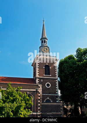 View of St James’s Church, Piccadilly, designed and built by Sir Christopher Wren. Stock Photo