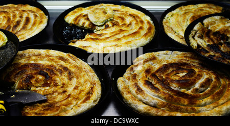 Pita Burek is one of Bosnia's most popular traditional specialty. Stock Photo