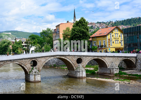 The Latin bridge in Sarajevo. Stock Photo