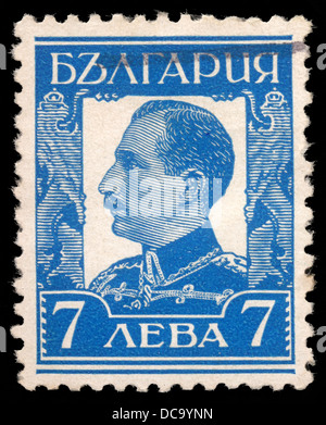 Stamp printed in Bulgaria shows a portrait of Tsar Ferdinand from the series 'Tsar Boris', circa 1931 Stock Photo