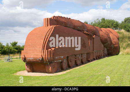 The Brick Train Darlington by David Mach Stock Photo