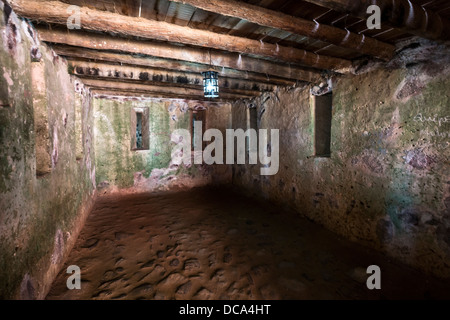 Maisons des Esclaves, House of Slaves, Ground Floor holding room for Men. Goree Island, Senegal. Stock Photo