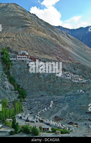 Diskit Gompa, the old temple in Nubra Valley Stock Photo