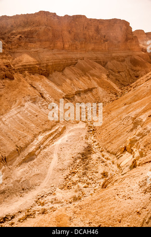 Rock Formation in Judaean Desert near Masada in Israel. Stock Photo