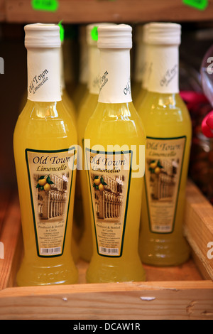 Bottles of Limoncello for sale in Shop in Venice, Italy Stock Photo - Alamy