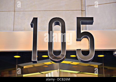 Building address number 105. Stock Photo