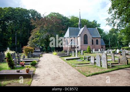A general view of the cemetery and the Stulp Church where Prince Friso of The Netherlands will be buried friday 16 August in Lage Vuursche, The Netherlands, 13 August 2013. Photo: Patrick van Katwijk / NETHERLANDS AND FRANCE; OUT Stock Photo