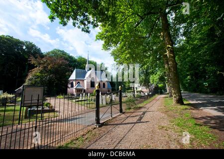 A general view of the cemetery and the Stulp Church where Prince Friso of The Netherlands will be buried friday 16 August in Lage Vuursche, The Netherlands, 14 August 2013. Photo: Patrick van Katwijk / NETHERLANDS AND FRANCE; OUT Stock Photo