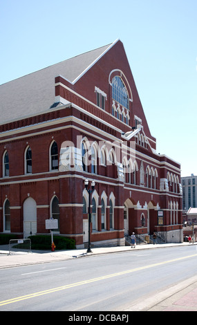 The Ryman Auditorium - the 'Mother Church of Country Music' and home to the Grand ole Opry in Nashville Tennessee Stock Photo