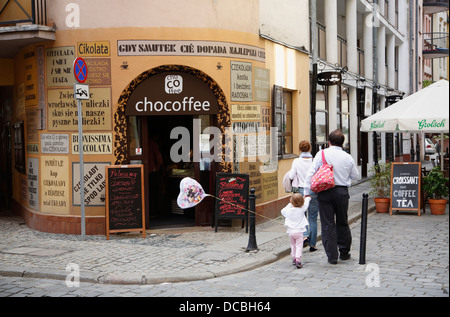 Cafe at University Quarter, Wroclaw, Lower Silesia, Poland, Europe Stock Photo