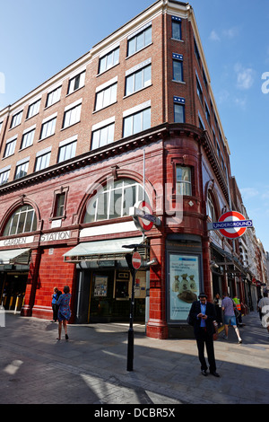 The entrance to Covent Garden London Underground subway station on. the ...