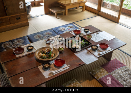 Table setting for traditional Japanese meal Stock Photo