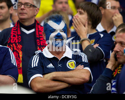 London, UK. 14th Aug, 2013. Scotland Fan during the International match between England and Scotland, From Wembley Stadium, London. © Action Plus Sports/Alamy Live News Stock Photo