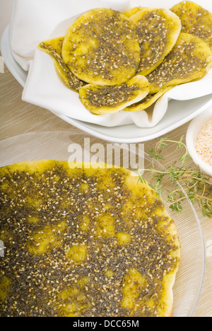 lebanese manouche or manoushe Stock Photo