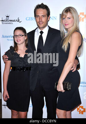 Michael Vartan with his wife and daughter The American Humane Association's first annual Hero Dog Awards at The Beverly Hilton hotel Beverly Hills, California - 01.10.11 Stock Photo