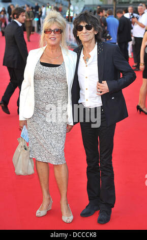 Ronnie Wood and guest UK Premiere of 'George Harrison: Living In The Material World' at BFI Southbank - Arrivals London, England - 02.10.11 Stock Photo