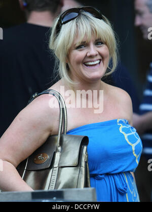 Sally Lindsay Celebrities outside the ITV studios London, England - 03.10.11 Stock Photo