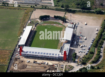 aerial view of Hull Kingston Rovers rugby league ground - MS3 Craven Park Stadium in east Hull Stock Photo