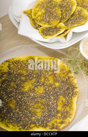 lebanese manouche or manoushe Stock Photo