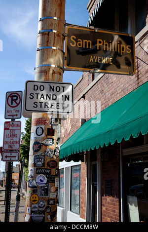 Sun Studios in Memphis Tennessee. Elvis Presley recorded his first hit Thats alright Mama in 1954 Stock Photo